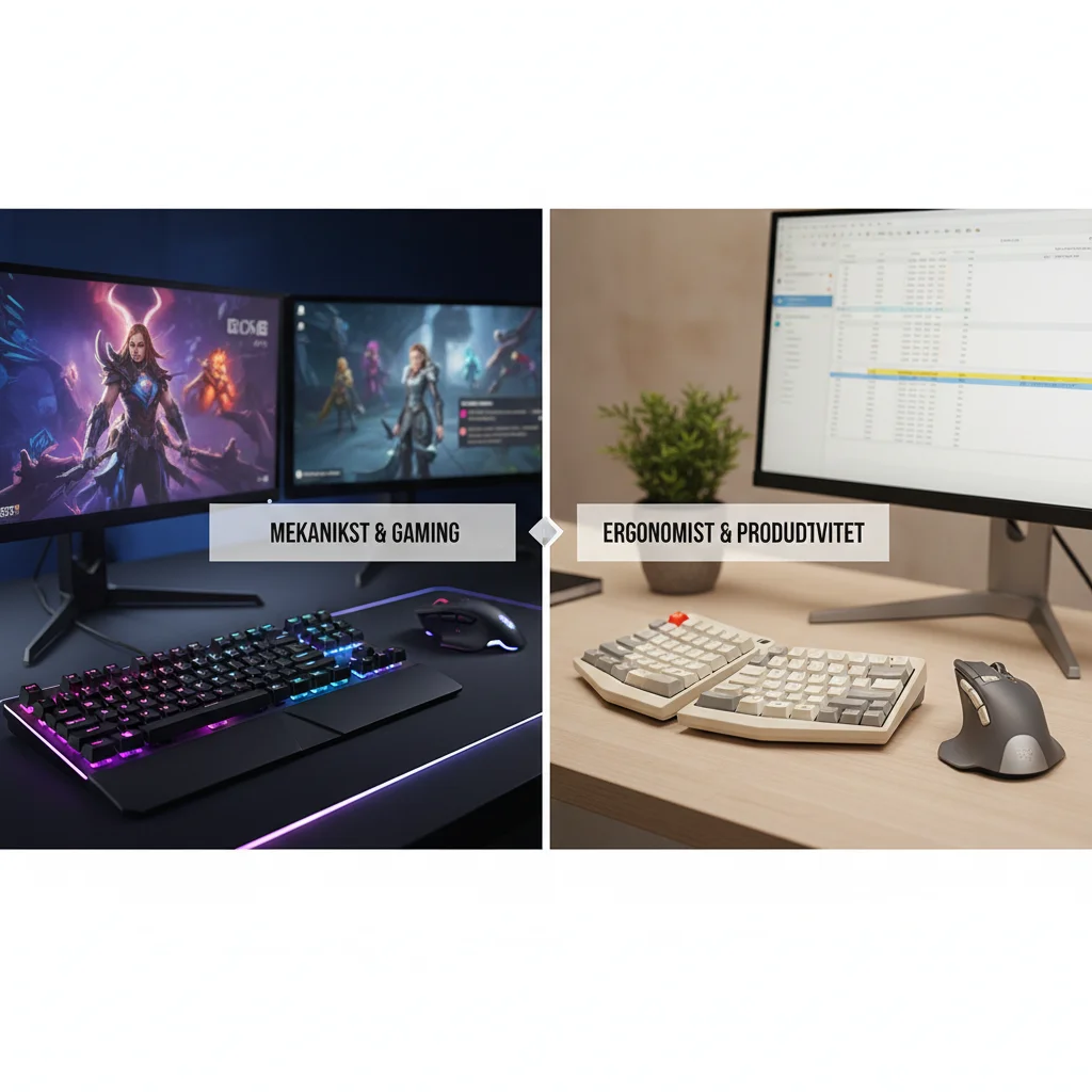 Mekaniskt, membran eller ergonomiskt? Så väljer du rätt tangentbord och mus